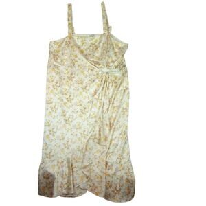 Skies Are Blue Anthropolgie Wrap Dress Ruffle Straps‎ Floral Print Size 3XL